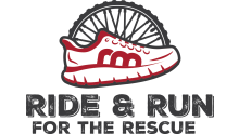 Ride & Run For The Rescue Logo